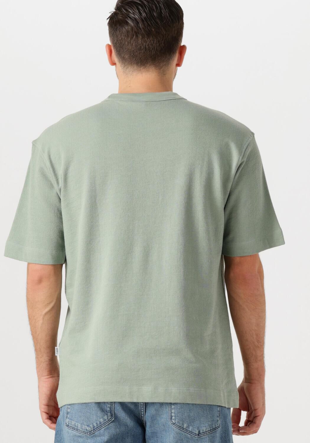SELECTED HOMME Heren Polo's & T-shirts Slhrelaxcaleb Ss O-neck Tee Groen