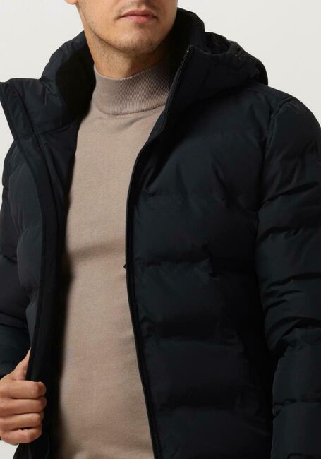 Donkerblauwe CAST IRON Gewatteerde jas HOODED JACKET DEWSTER SPEEDGUARD - large