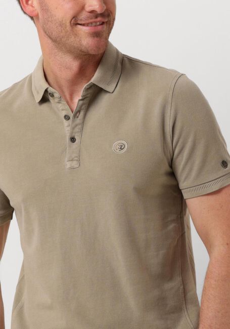 Beige CAST IRON Polo SHORT SLEEVE POLO PIQUE GARMENT DYED - large