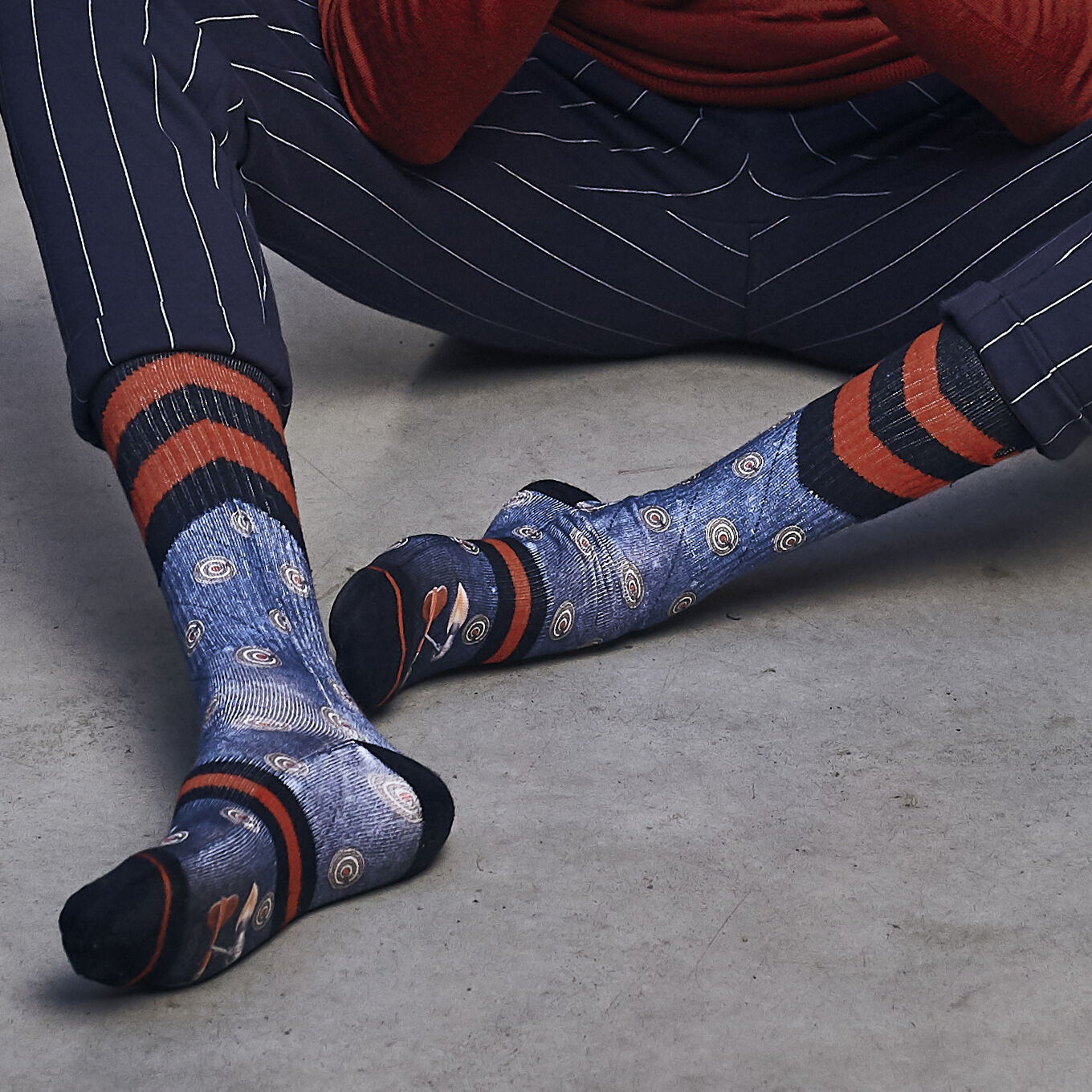 Blauwe XPOOOS Sokken BARNEY - large