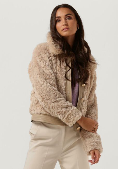 Beige SUNCOO Teddy jas ELIJAH - large