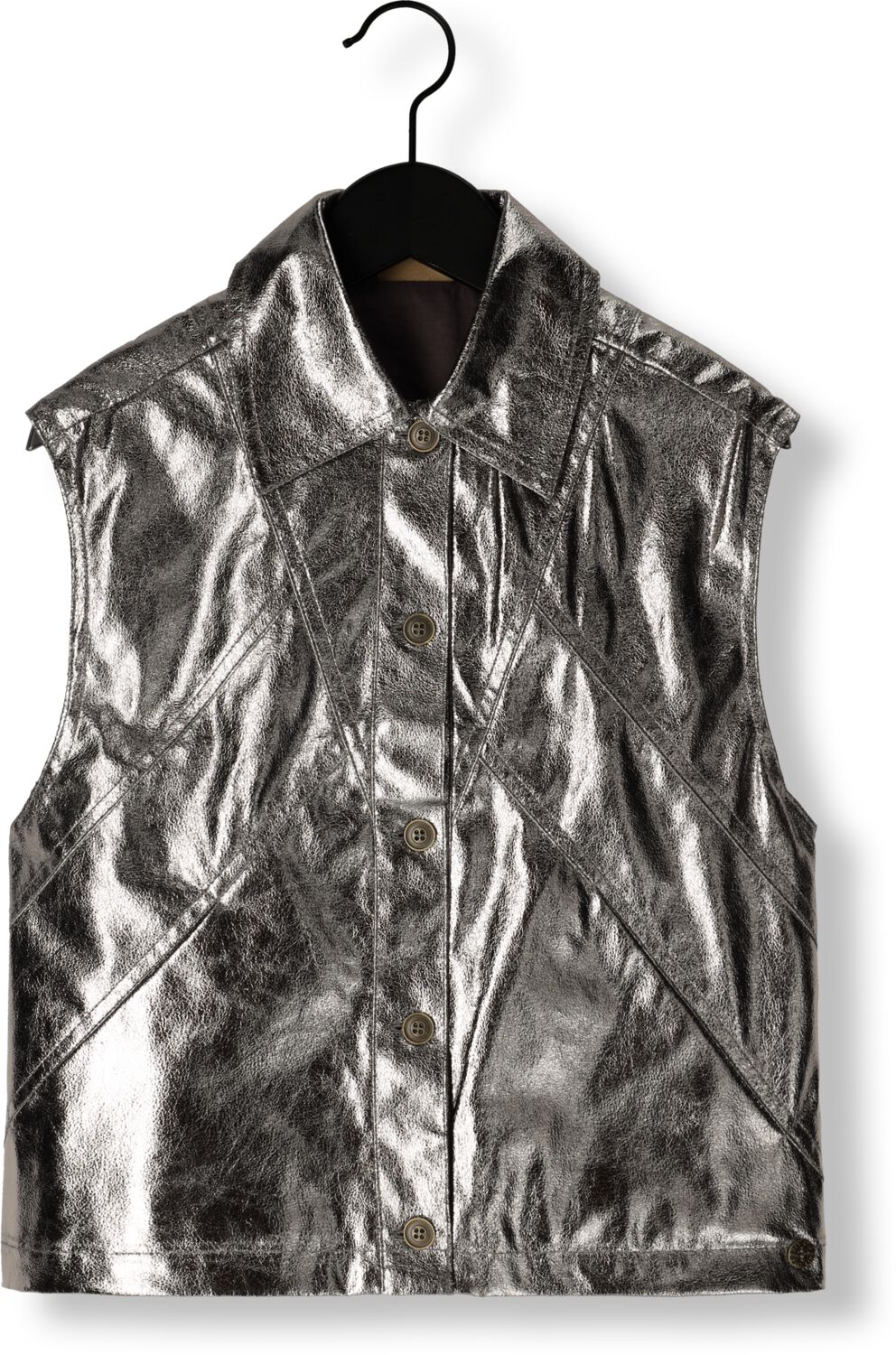 LIKE FLO Meisjes Blazers Doris Flo Metallic Gilet Zilverkleurig