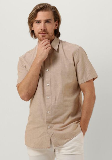 Paarse SELECTED HOMME Casual overhemd SLHSLIMNEW-LINEN SHIRTS SS CLASSIC W - large