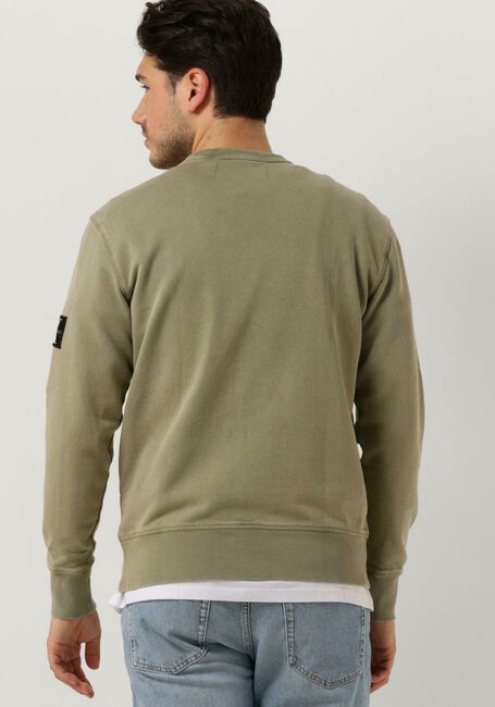 Groene CALVIN KLEIN Sweater WASHED BADGE CREW NECK - large