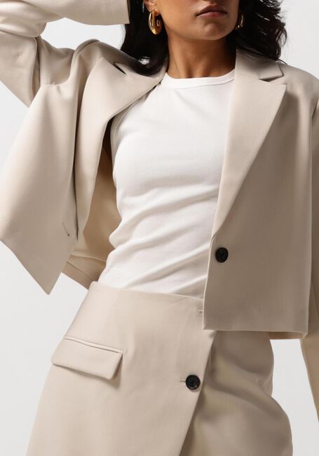 Beige SECOND FEMALE Blazer EVIE CROPPED BLAZER - large