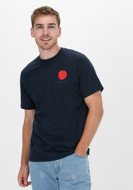 Blauwe EDWIN T-shirt JAPANESE SUN TS - large