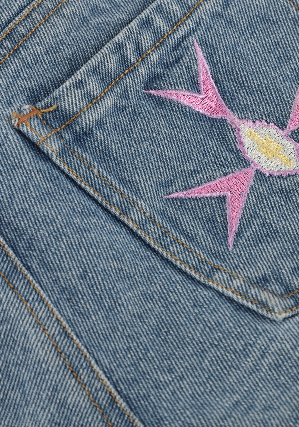 Lichtblauwe JENEST Shorts LILOU DENIM SHORTS - large