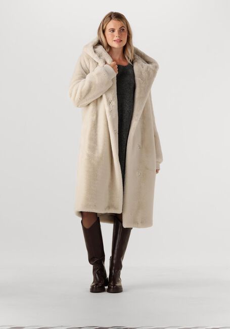 Beige MOSCOW Faux fur jas 08-08-EVELYN-3 - large