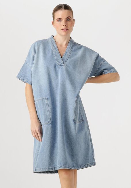 Lichtblauwe PENN & INK Midi jurk DRESS - large