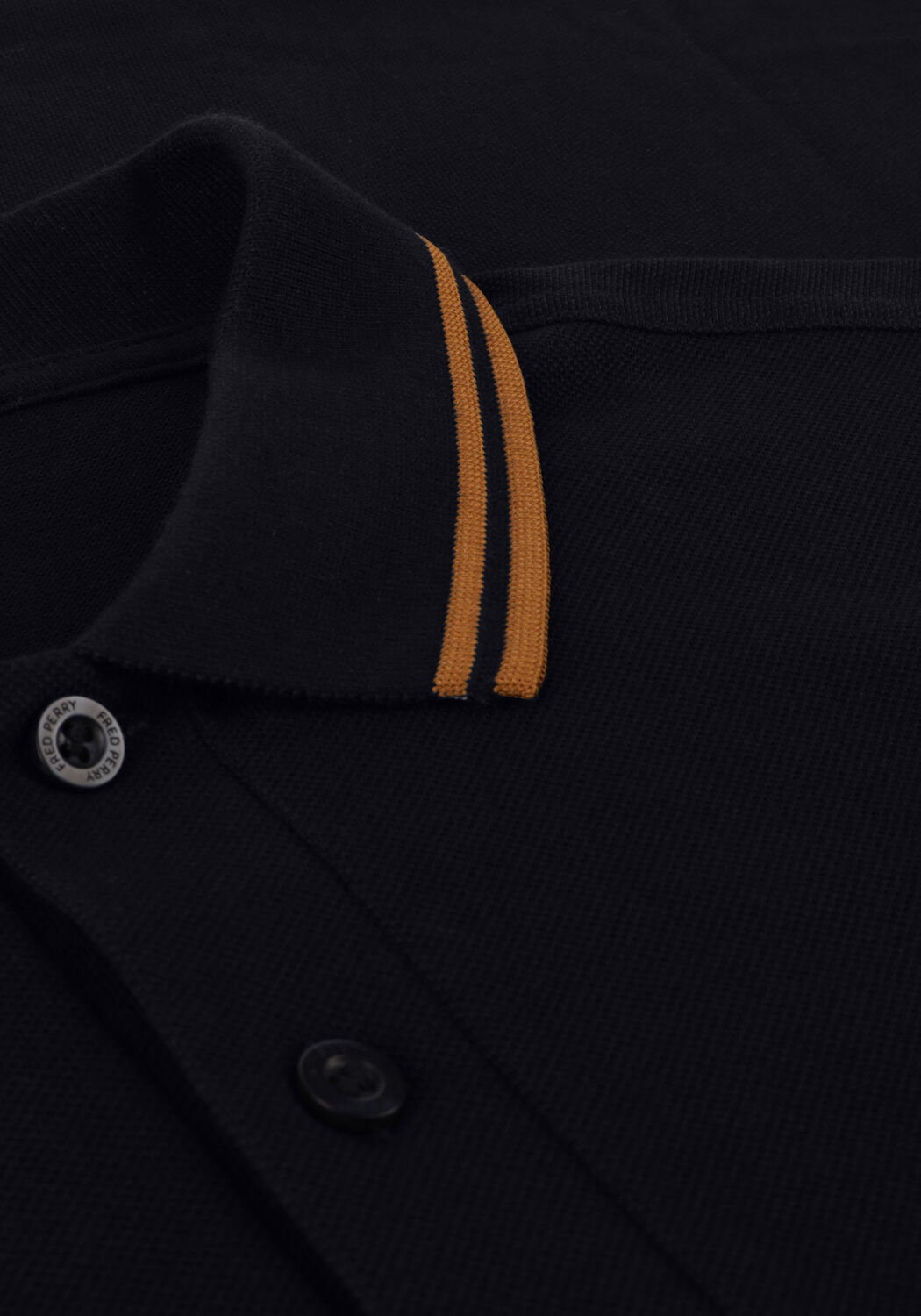 Donkerblauwe FRED PERRY Polo TWIN TIPPED FRED PERRY SHIRT LONG SLEEVE - large