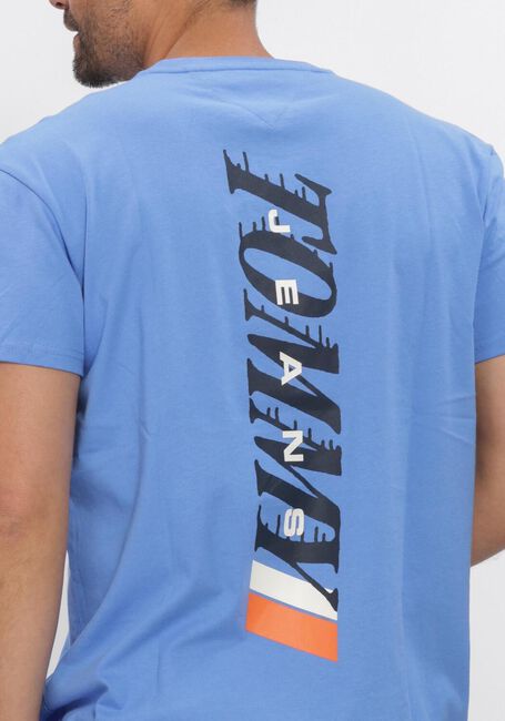 Blauwe TOMMY JEANS T-shirt TJM REG VINTAGE LA BCK SS T EXT - large