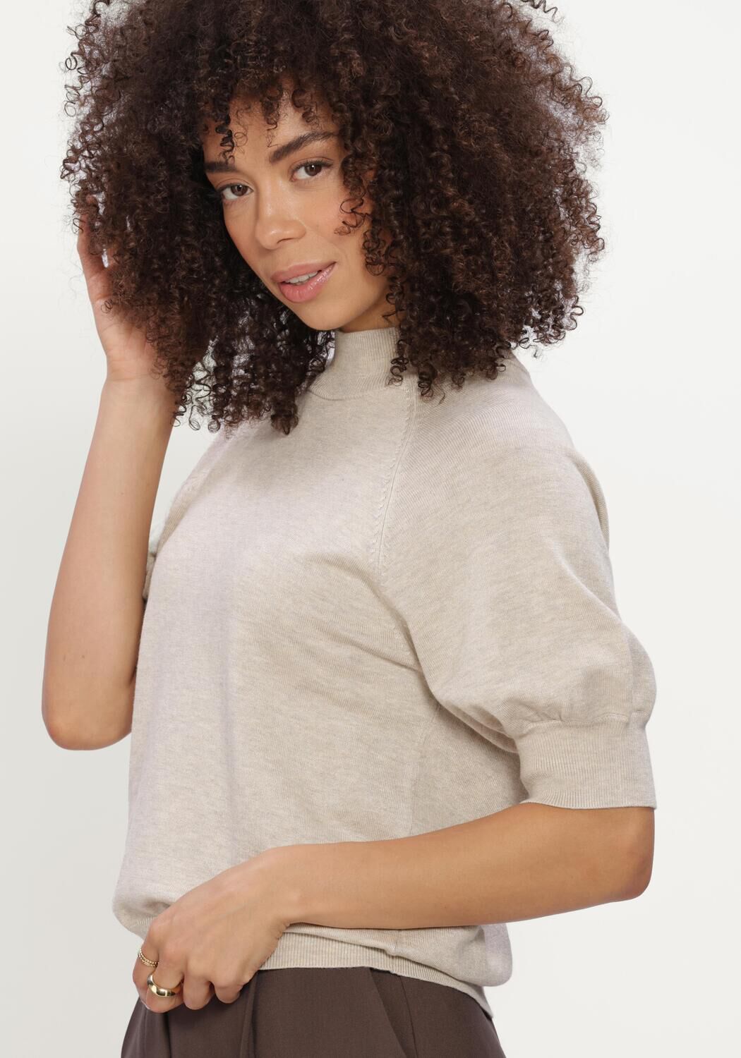 Zand BRUUNS BAZAAR Truien/vesten ANEMONEBBHALIAS KNIT - large