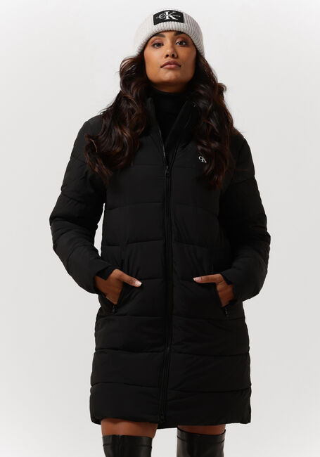 Zwarte CALVIN KLEIN Gewatteerde jas LOGO HOOD LW PADDED COAT - large