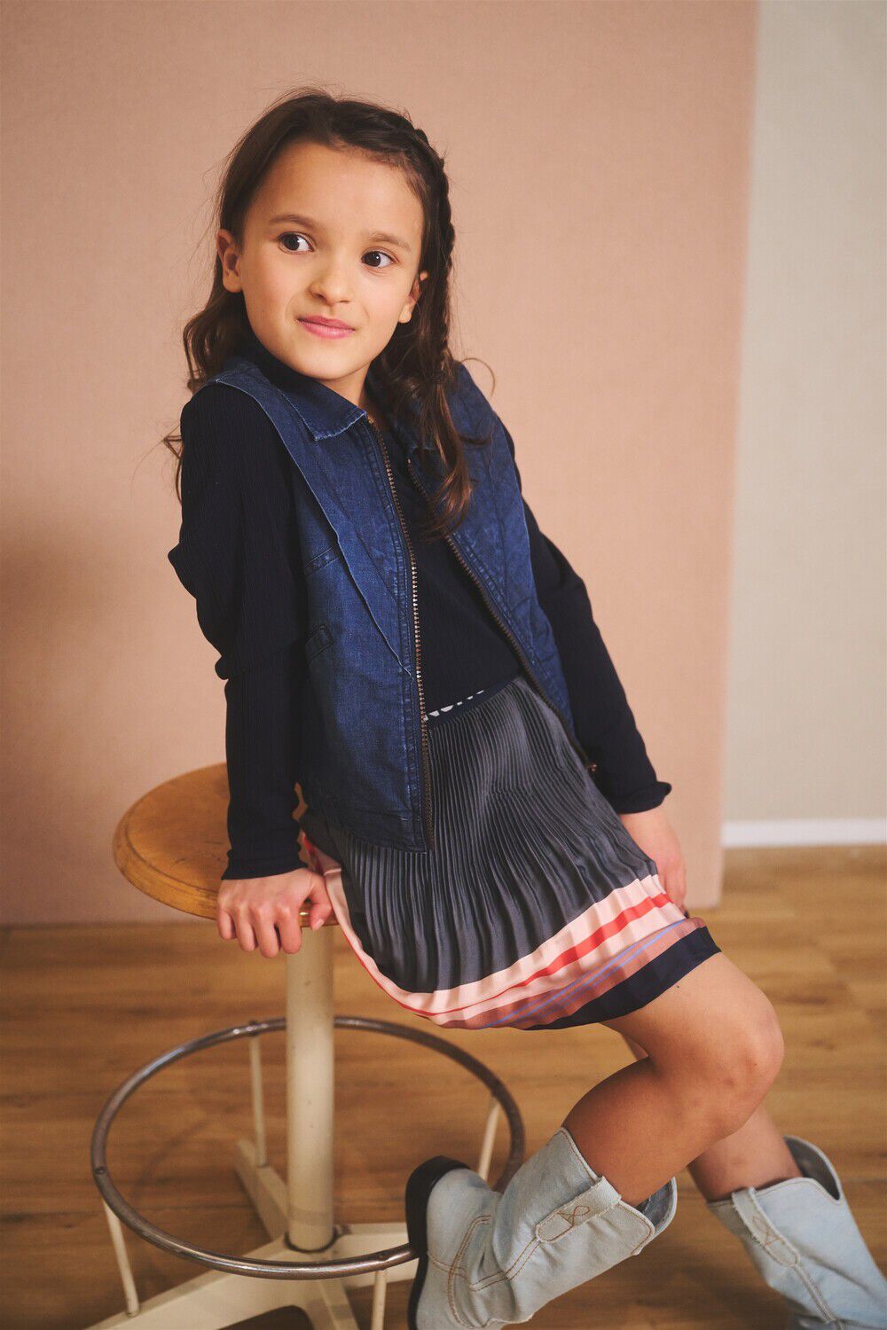 NONO Meisjes Blazers Dory Denim Gilette Blauw