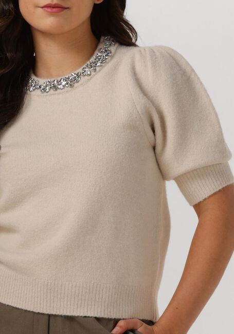 Ecru NEO NOIR Trui MAIA STONE KNIT BLOUSE - large