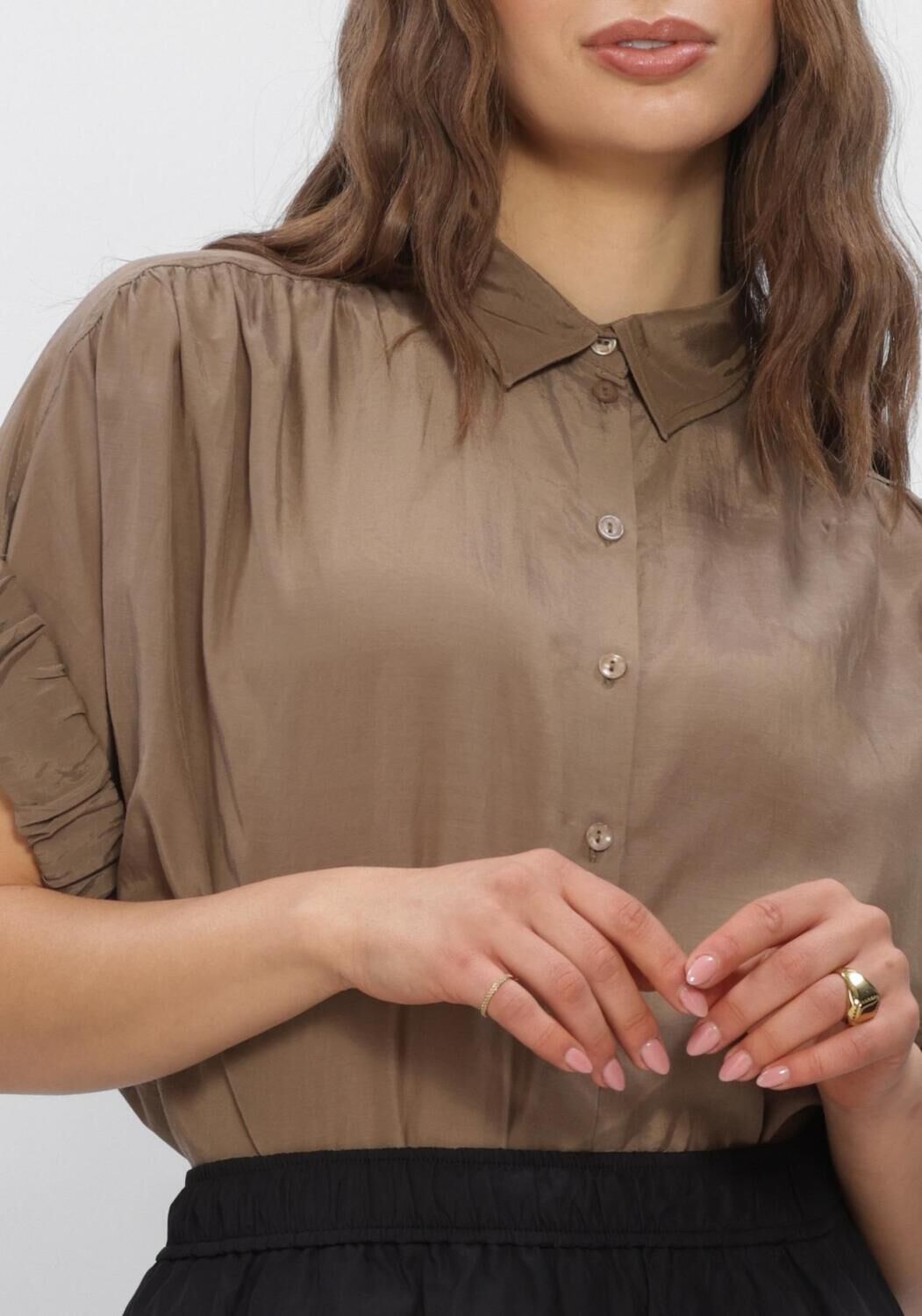 Zand SUMMUM Blouses BLOUSE SHORT SLEEVES VISCOSE COTTON - large