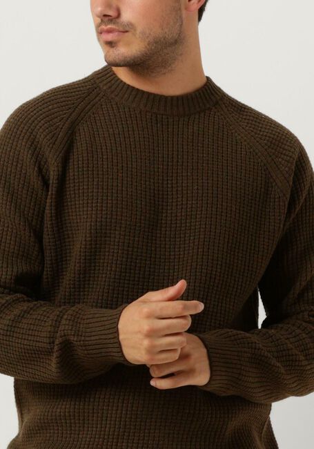 Donkergroene ANERKJENDT Trui AKSUNE STRUCTURE KNIT - large