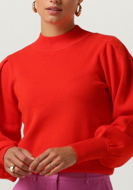 Rode Y.A.S. Trui YASFONNY LS KNIT PULLOVER - large