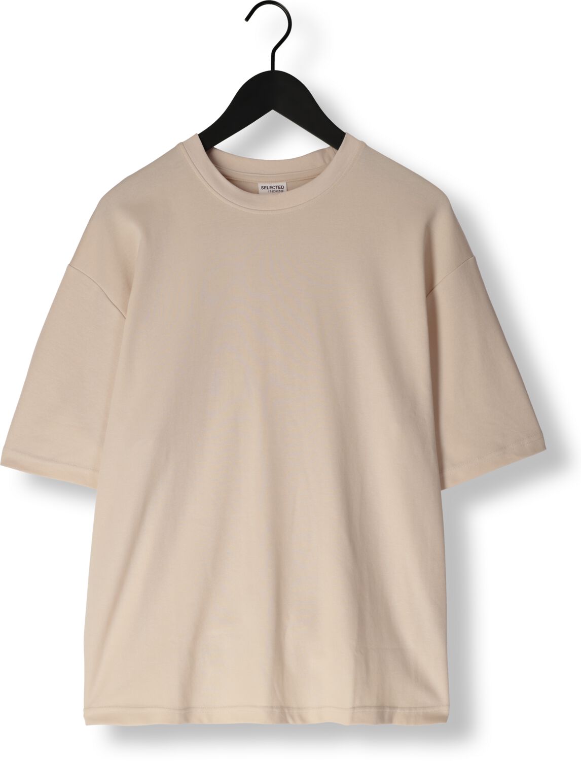 SELECTED HOMME Heren Polo's & T-shirts Slhlooseoscar Ss O-neck Tee Noos Beige