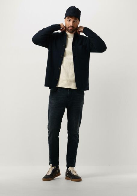 Blauwe SCOTCH & SODA Jack WOOL-BLEND KNITTED WORKER JACKET - large