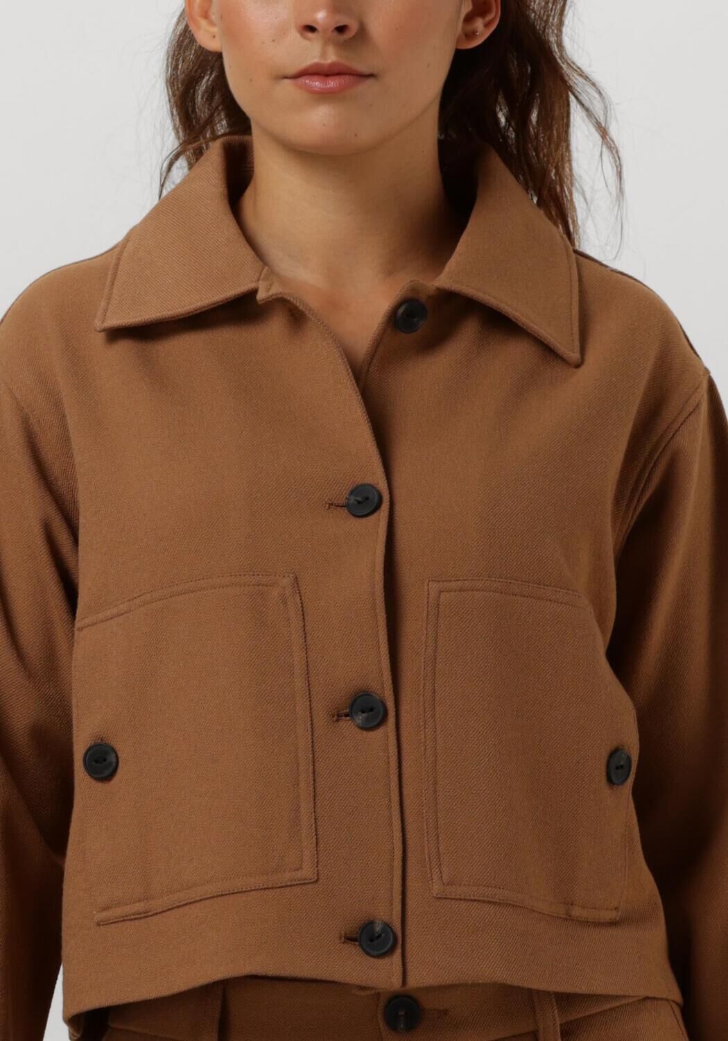 RUBY TUESDAY Dames Jassen Ramse Short Jacket Patched Pockets Camel