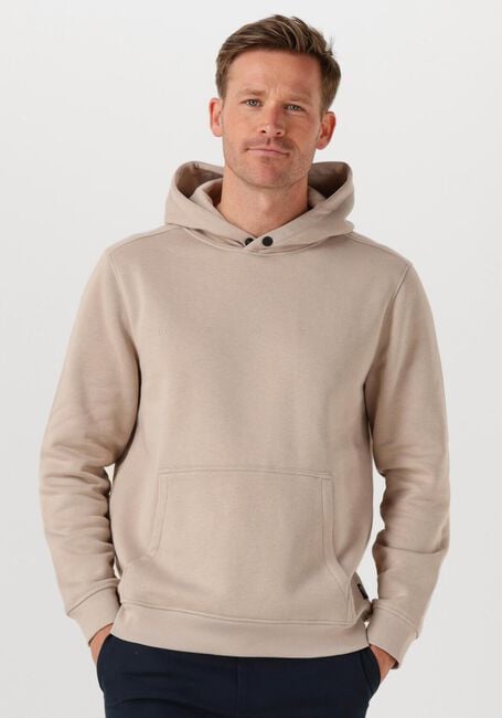 Beige GENTI Trui BASIC LOGO HOODIE - large