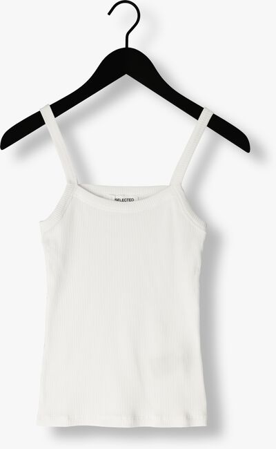 Witte SELECTED FEMME Top SLFCELICA ANNA STRAP TANK TOP - large
