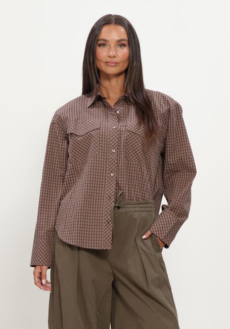 Bruine NOTRE-V Blouses NV-ISABE MINI CHECK - large