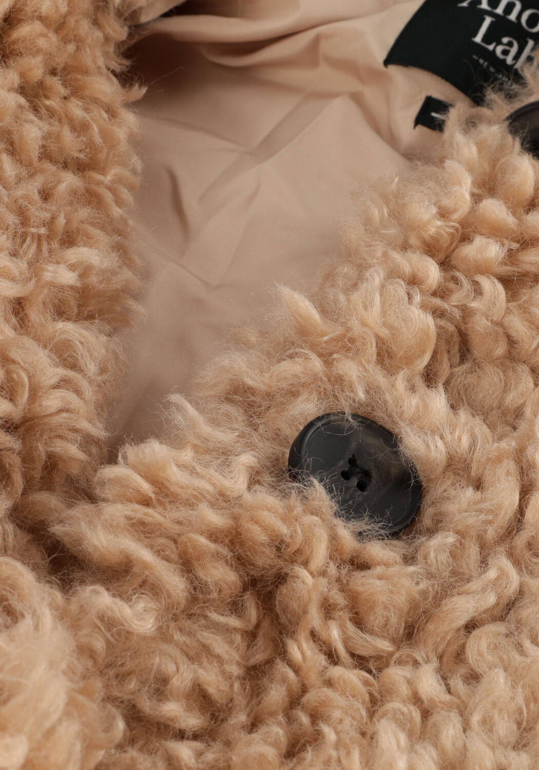 Bruine ANOTHER LABEL Teddy jas MOUSSY SHORT COAT - large