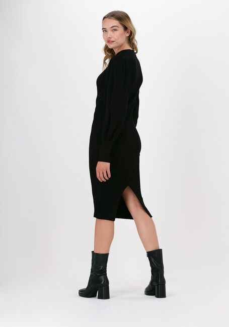 Zwarte MSCH COPENHAGEN Midi jurk RACHELLE LS DRESS - large