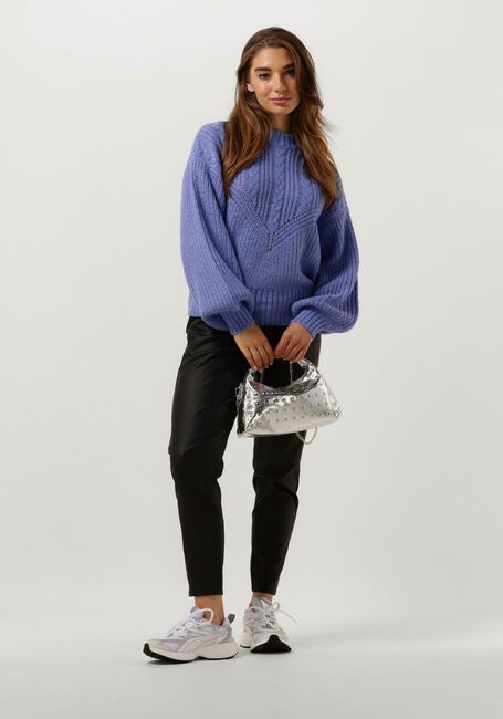 Blauwe OBJECT Trui OBJNOVA STELLA CABLE KNIT PULLOVER NOOS - large