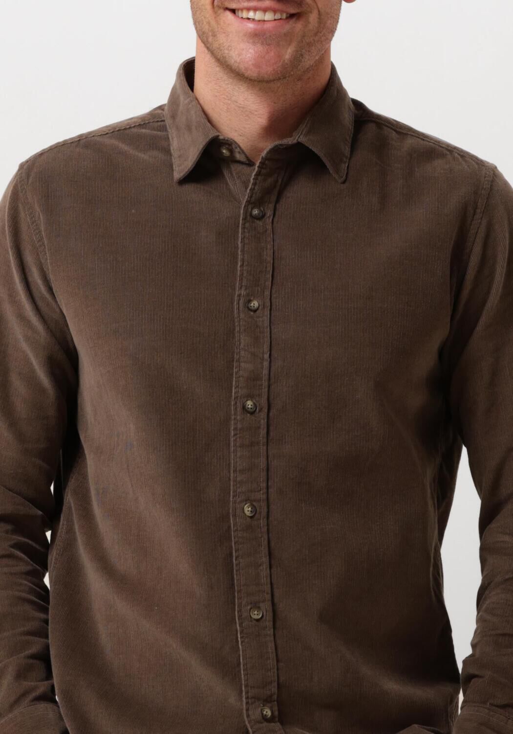 SELECTED HOMME Heren Overshirts Slhregowen-cord Shirt Ls W Groen