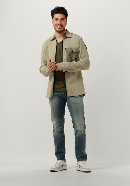 Olijf PME LEGEND Overshirt LONG SLEEVE SHIRT SPACER SWEAT OVERSHIRT - large