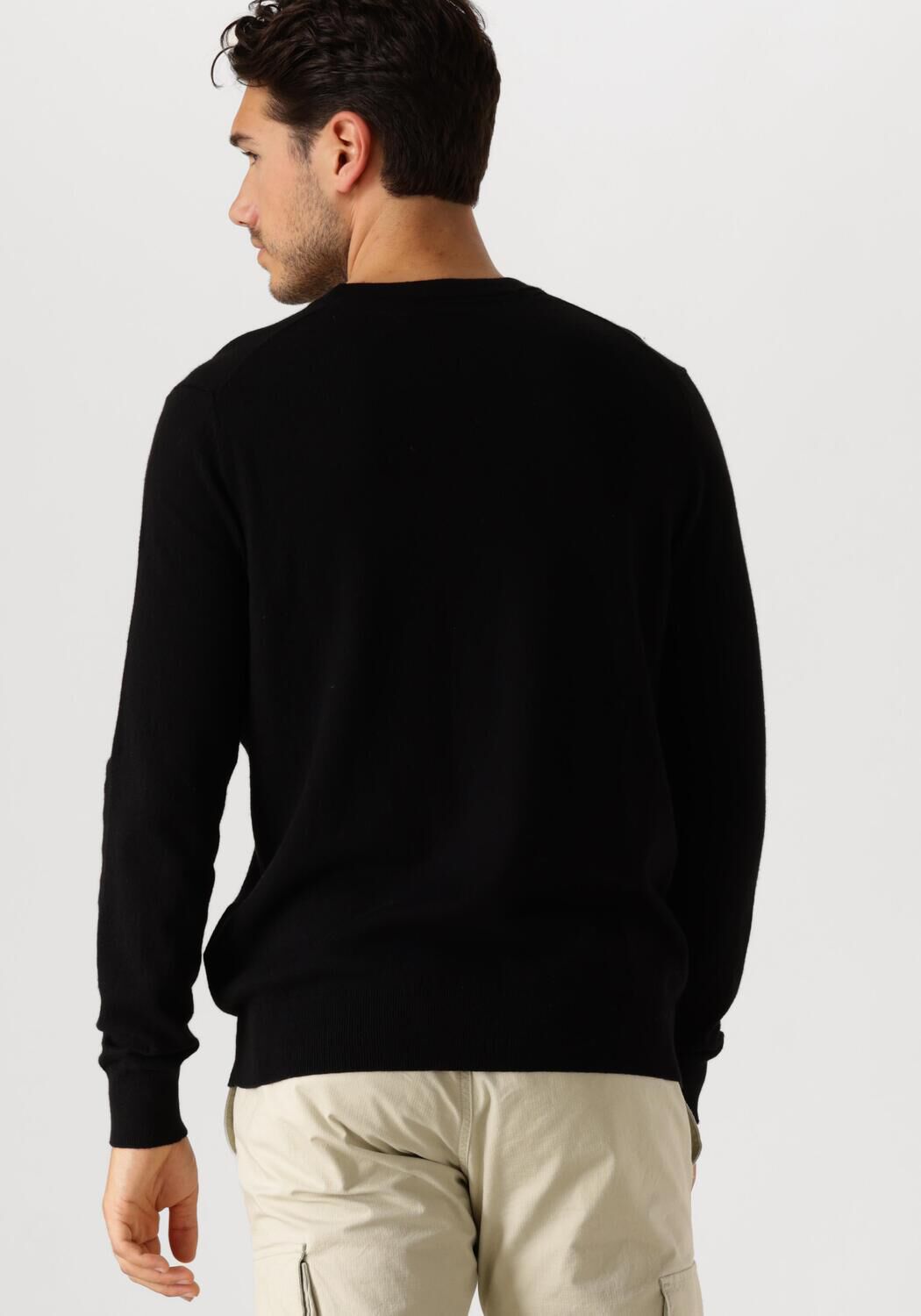 LYLE & SCOTT Heren Truien & Vesten Cotton Merino Crew Neck Jumper Zwart