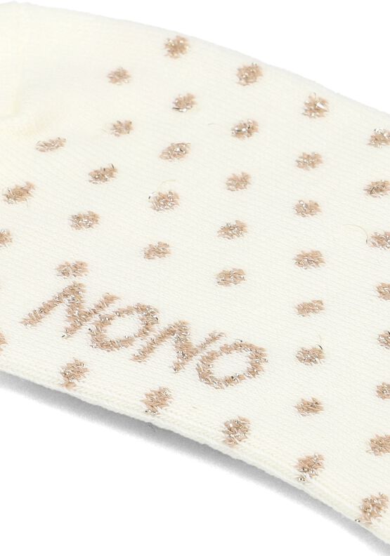 NONO Meisjes Beenmode Rabi Long Dotted Sock Ecru
