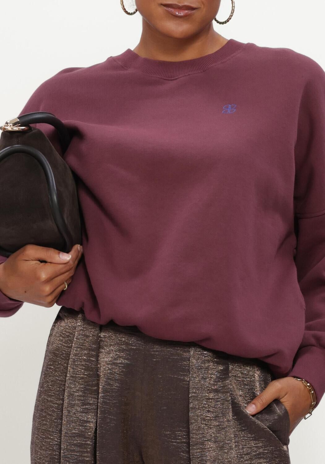 Bordeaux BY-BAR Sweater MALYN LOGO SWEATER - large