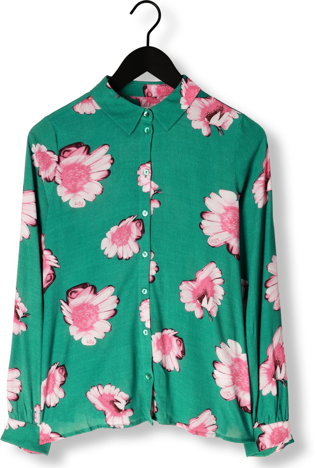 POM AMSTERDAM Dames Blouses Mila Meadow Groen