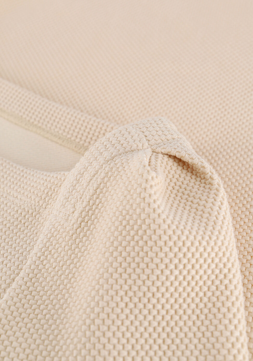 Beige VANILIA Mini jurk STRUC SQUARE - large