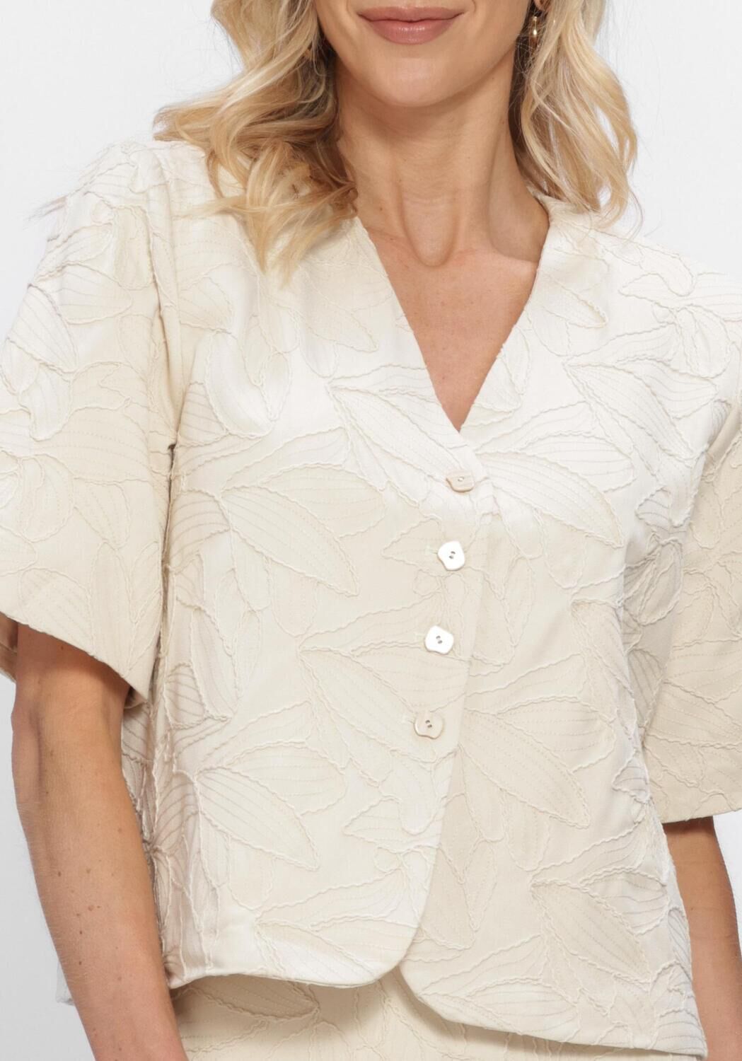 Witte OBJECT Blazer OBJMATHILDA LISA 2/4 LO BLAZER - large