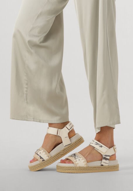 Witte MOU Platte sandalen ROPE SANDAL BLACK WITH STRAP Witte MOU Platte sandalen ROPE SANDAL BLACK WITH STRAP - large