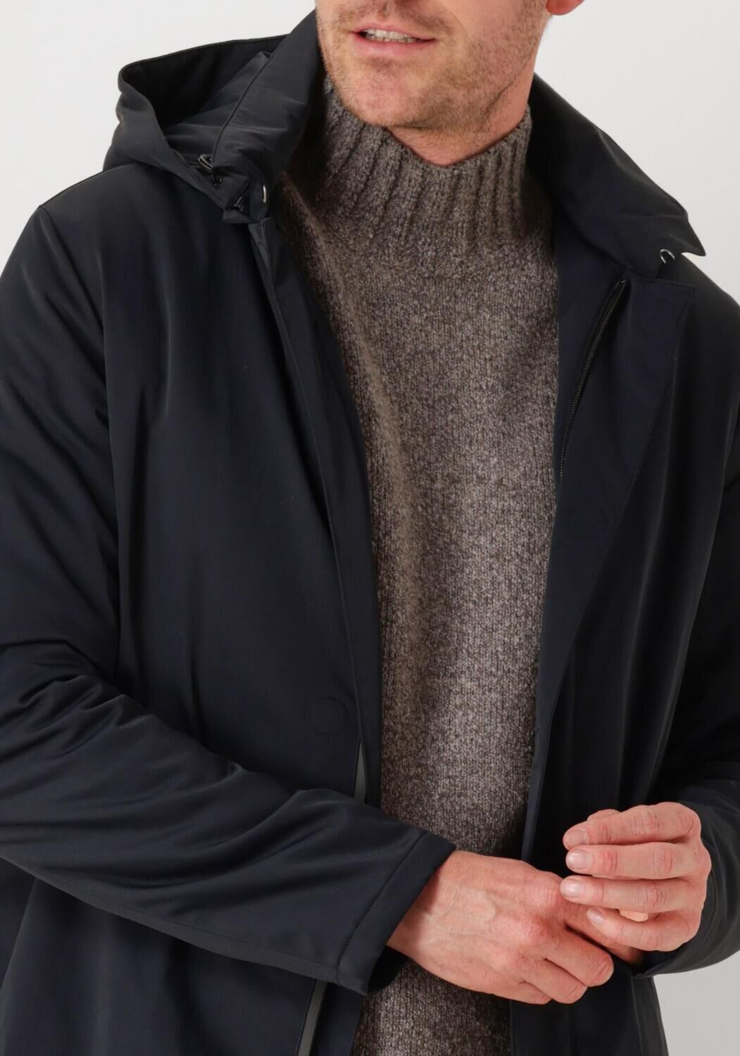 PROFUOMO Heren Jassen Outerw Rainc Mgnt Lng Donkerblauw