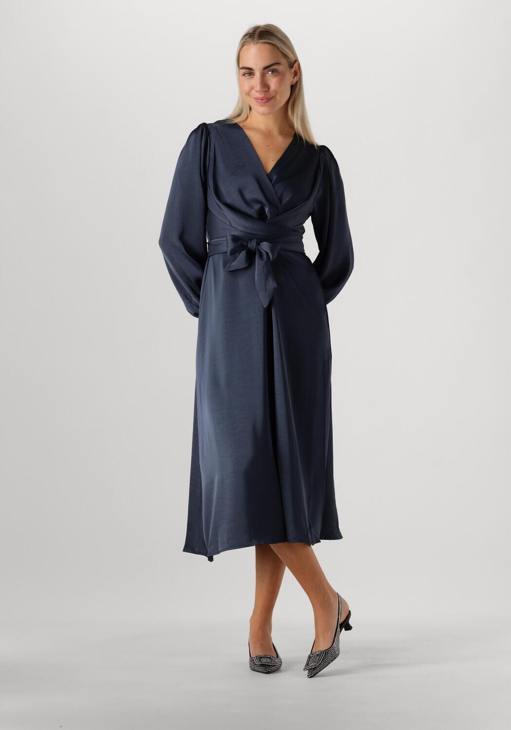 NEO NOIR Dames Jurken Rimini Heavy Sateen Dress Donkerblauw