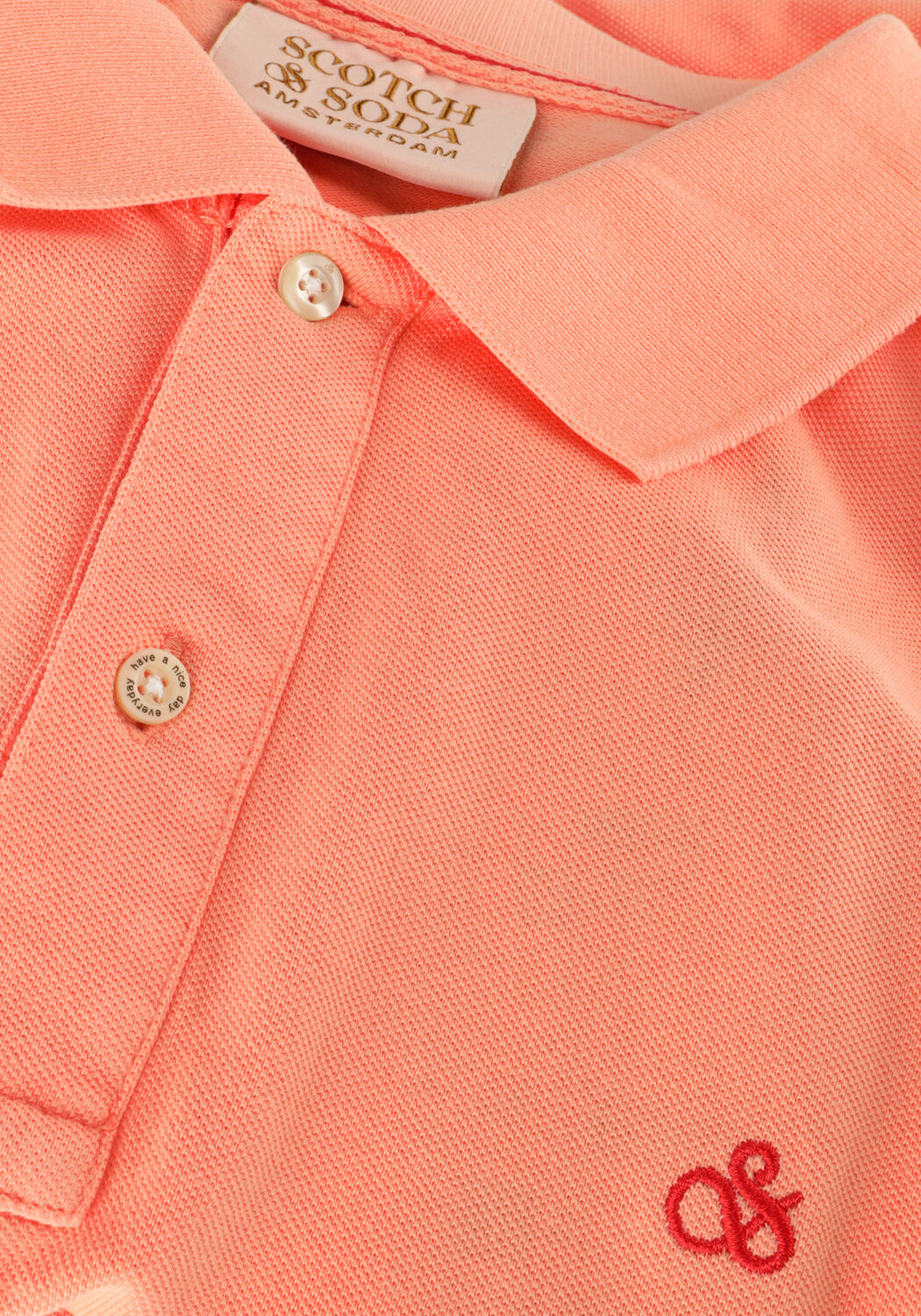 Oranje SCOTCH & SODA Polo GARMENT DYED ORGANIC COTTON PIQUE POLO - large