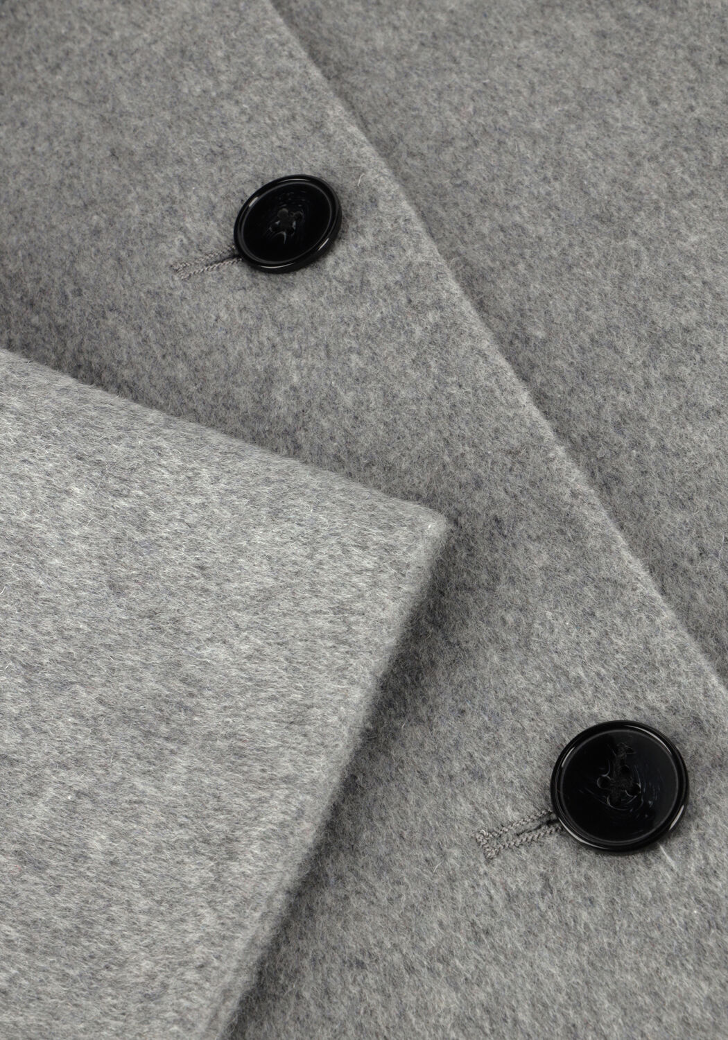 Grijze EDITED Mantel ALEA WOOL COAT - large