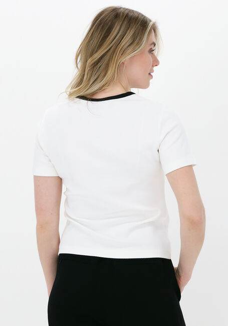 Gebroken wit VANILIA Top CONTRAST RIB T-SHIRT - large