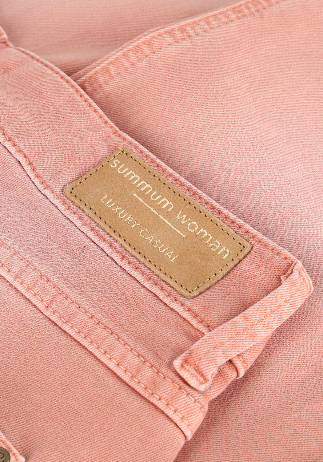 Oranje SUMMUM Flared broek FLARED PANT SLUBBY STRETCH TWI - large