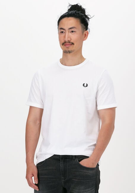 Witte FRED PERRY T-shirt RINGER T-SHIRT - large