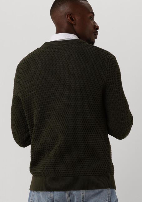 Donkerblauwe SELECTED HOMME Trui REMY LS KNIT ALL STU CREW NECK W CAMP - large