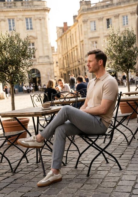 Blauwe PLAIN Chino JOSH PL - large