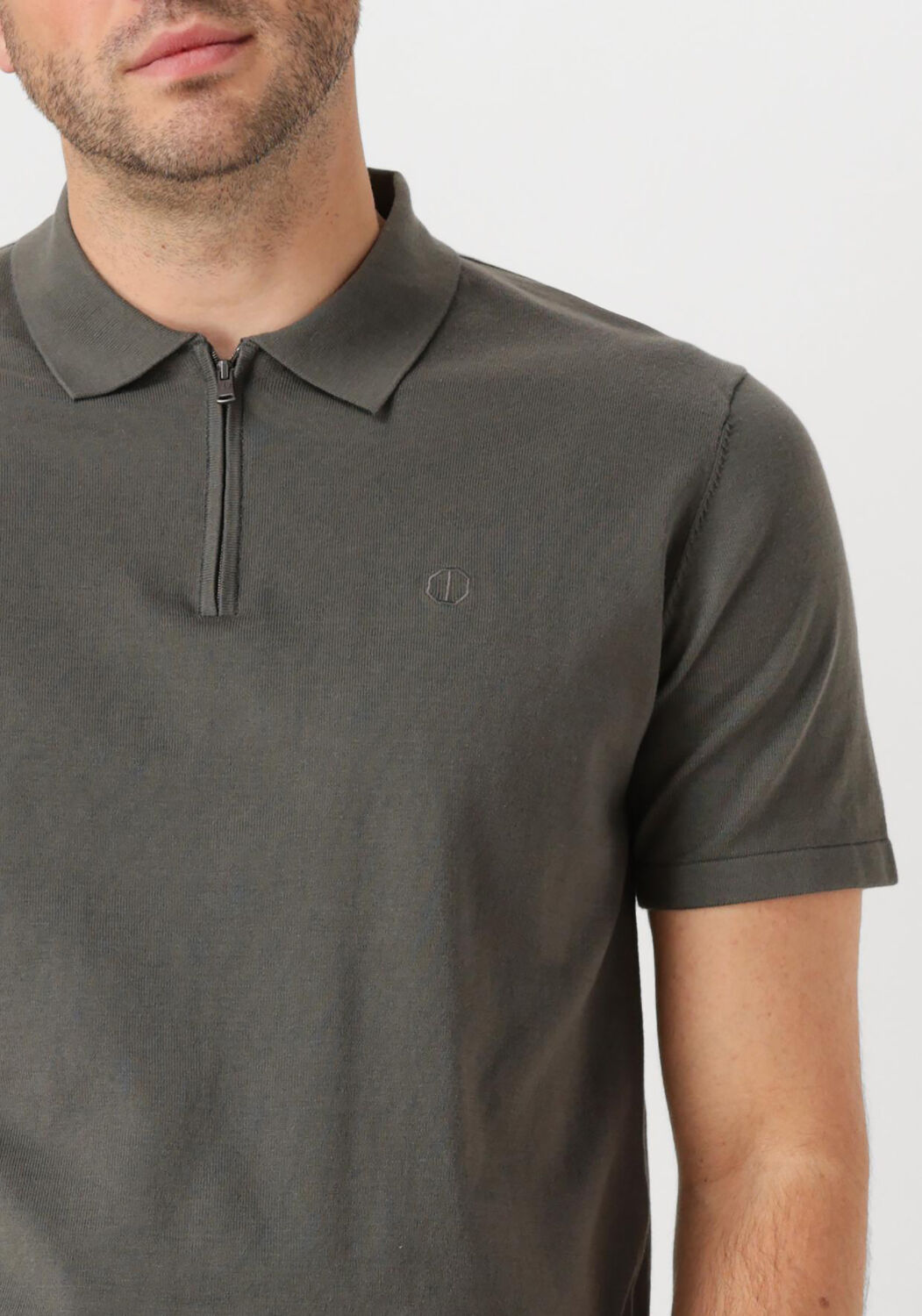 DSTREZZED Heren Polo's & T-shirts Dorian Zip Polo Donkergroen